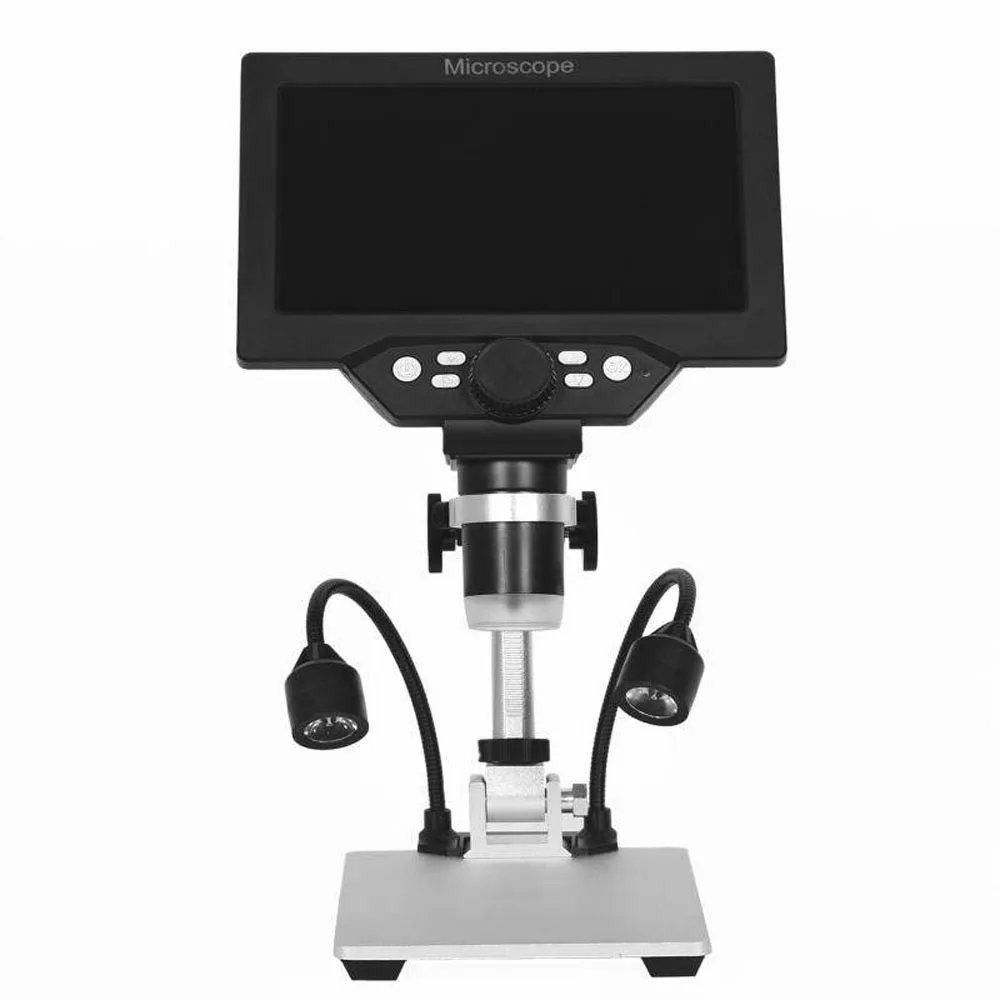 G1200 Digital Microscope 7 Inch Large Color Screen Large Base LCD Display 12MP 1-1200X Continuous Amplification Magnifier