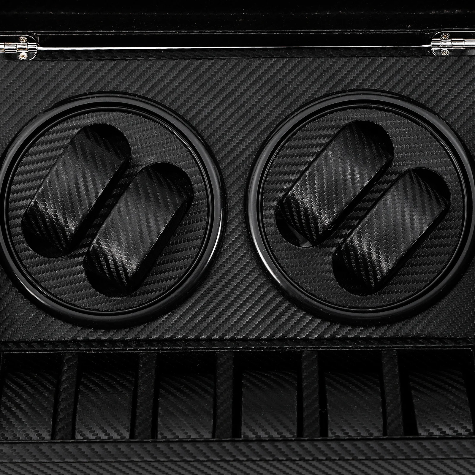 Carbon Fiber PU Leather Watch Winder Automatic Rotation Watches Storage Box Display Case Electric Turntables