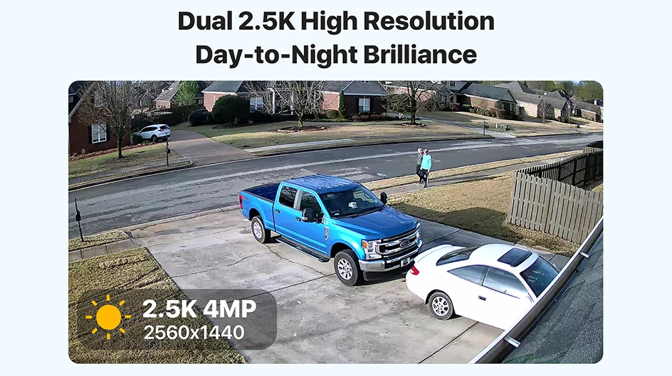 ZOSI C298 4K 8MP Dual-Lens(2x4MP) Wired WiFi PTZ Security Camera Outdoor with Wide Angle 8X Hybrid Zoom 360 Surveillane Cam