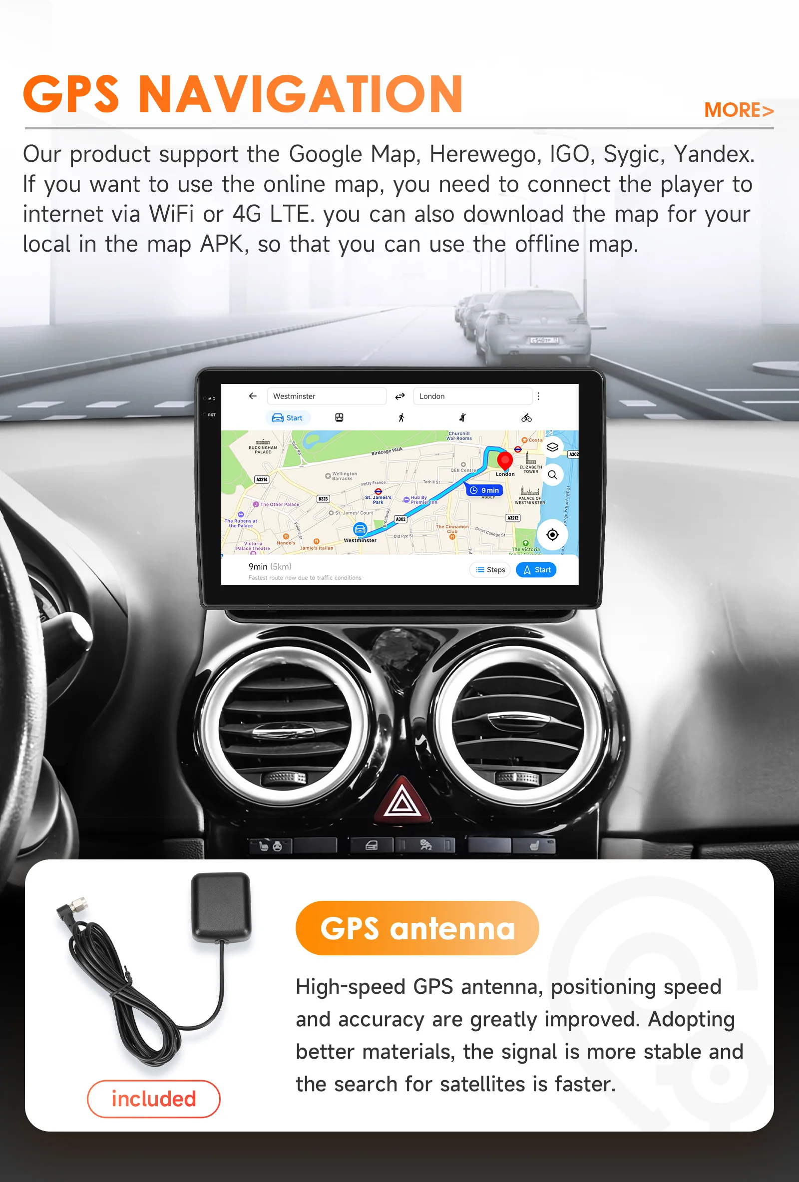 9" Hizpo 2Din Android14 Car Radio for Opel Corsa D 2007 - 2012 Hatchback Auto CarPlay 4G BT RDS DSP SWC GPS Snapdragon 6115