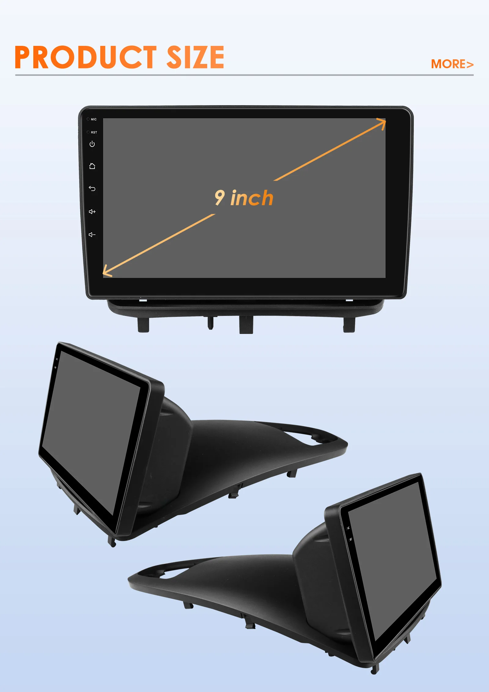 9" Hizpo 2Din Android14 Car Radio for Opel Corsa D 2007 - 2012 Hatchback Auto CarPlay 4G BT RDS DSP SWC GPS Snapdragon 6115