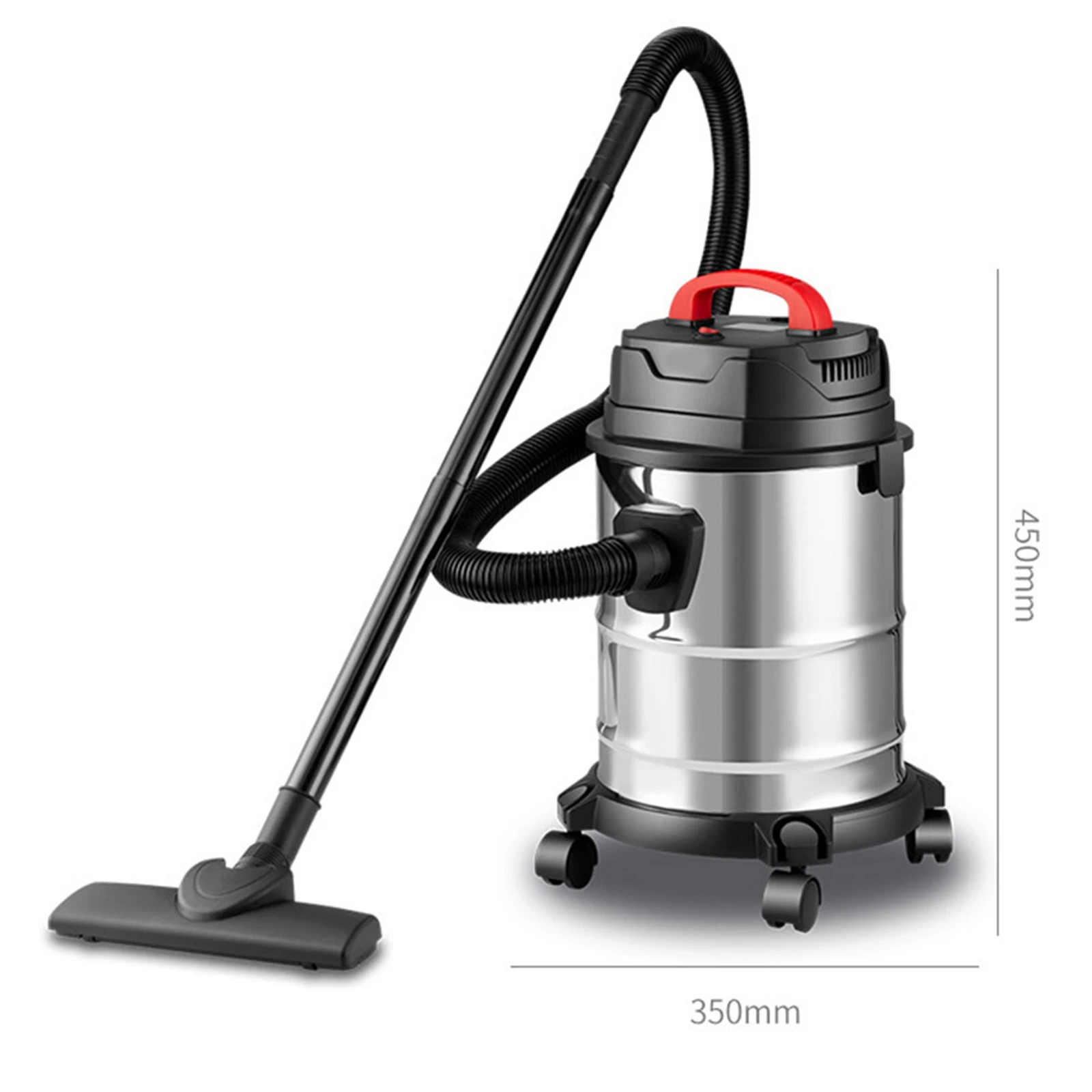 Artudatech 18L Steel Stainless Wet/Dry Canister Vac Shop Vacuum Cleaner 1800W, Industrial Vacuum Cleaner