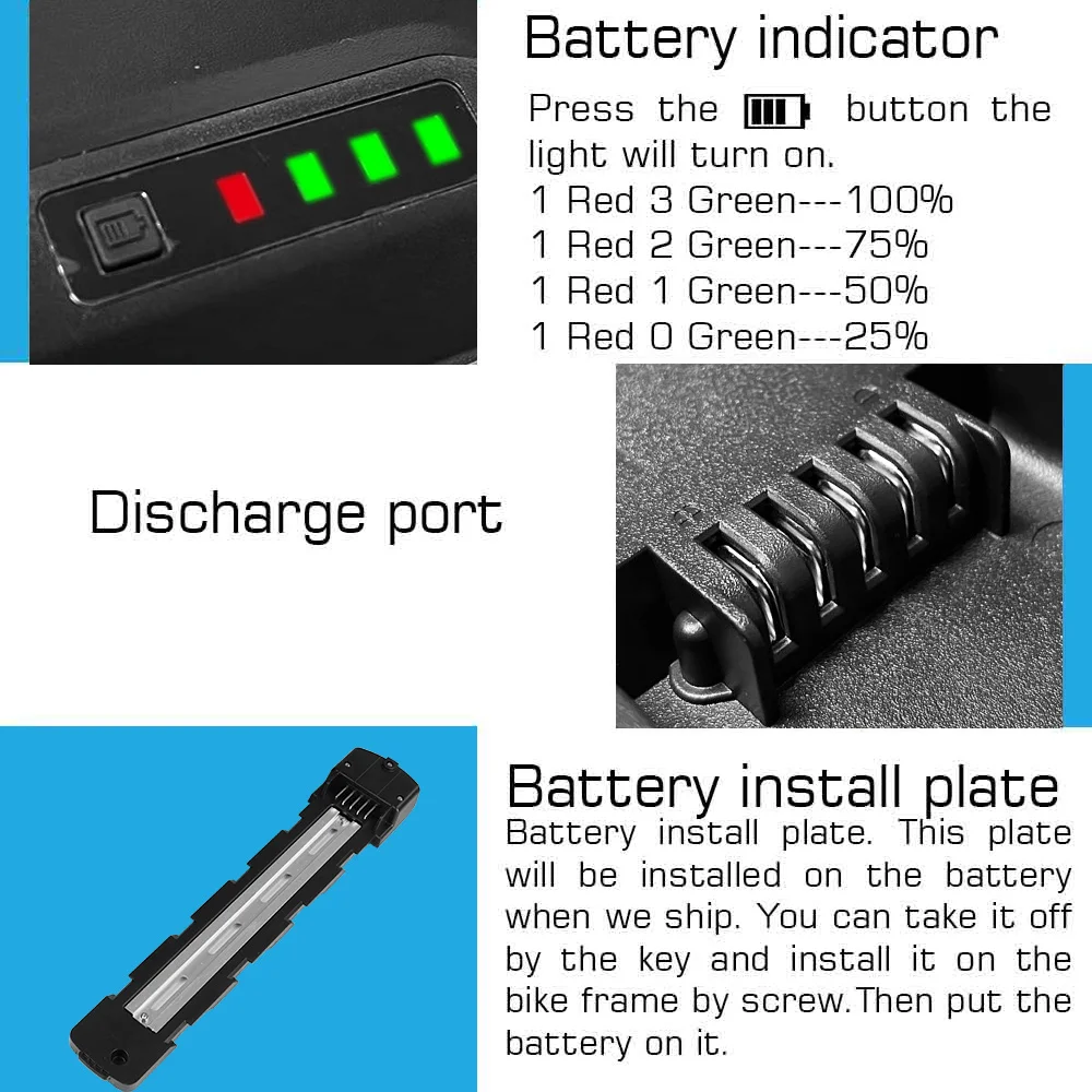 21700 EBike Battery Polly 48V 18.2 25Ah DP-9 DP-7 Case LIthium 18650 Pack for 1000W 500W 350W 250W Electric Bicycle Ba-fang Motor