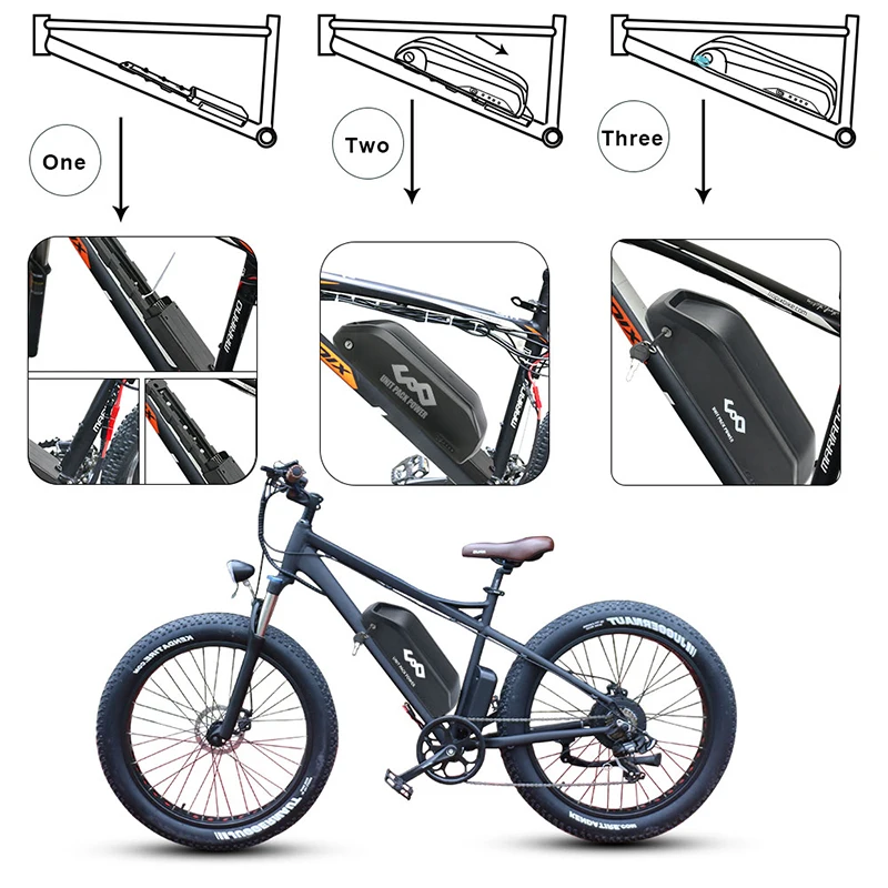 21700 EBike Battery Polly 48V 18.2 25Ah DP-9 DP-7 Case LIthium 18650 Pack for 1000W 500W 350W 250W Electric Bicycle Ba-fang Motor