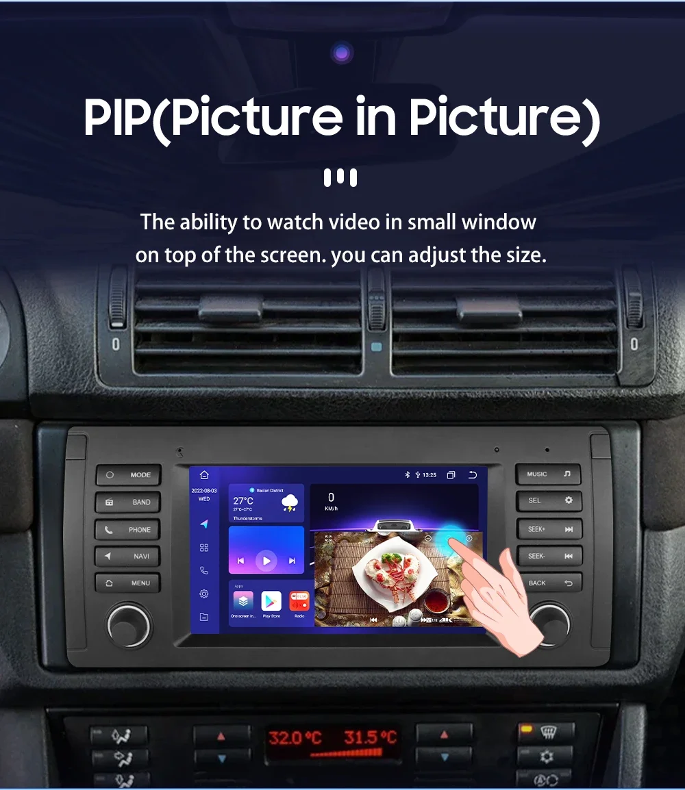 Hizpo 2Din 7-inch Android Car Radio for BMW E39 X5 E53 M5 1996 - 2007 Navigation GPS RDS DSP 4G BT CarPlay SWC UI7862 Multimedia