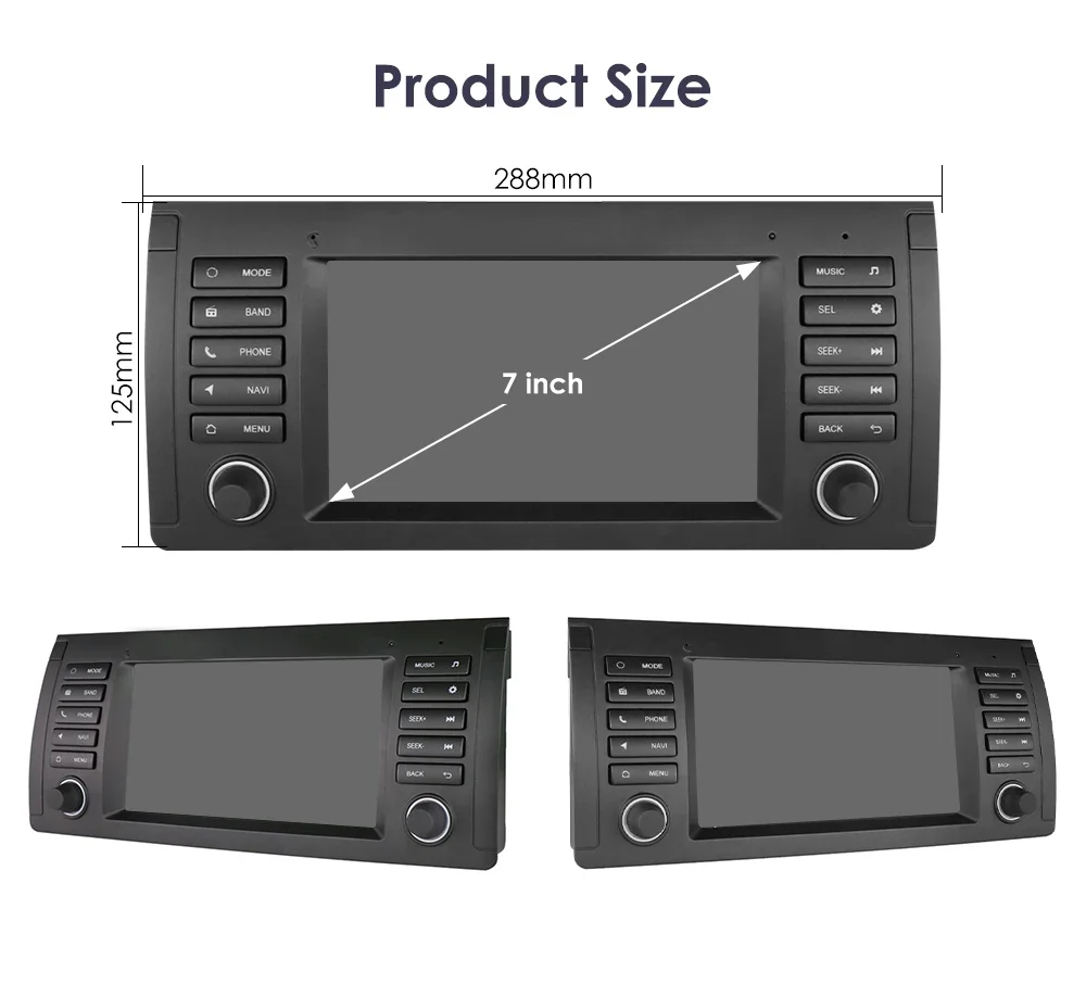 Hizpo 2Din 7-inch Android Car Radio for BMW E39 X5 E53 M5 1996 - 2007 Navigation GPS RDS DSP 4G BT CarPlay SWC UI7862 Multimedia