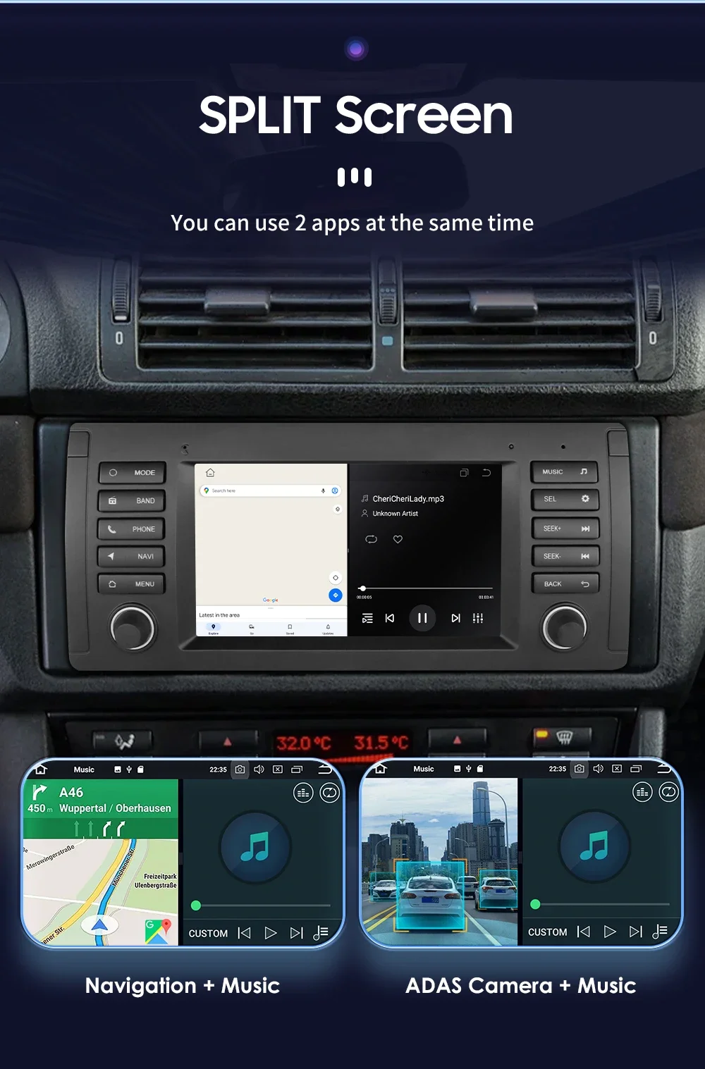 Hizpo 2Din 7-inch Android Car Radio for BMW E39 X5 E53 M5 1996 - 2007 Navigation GPS RDS DSP 4G BT CarPlay SWC UI7862 Multimedia