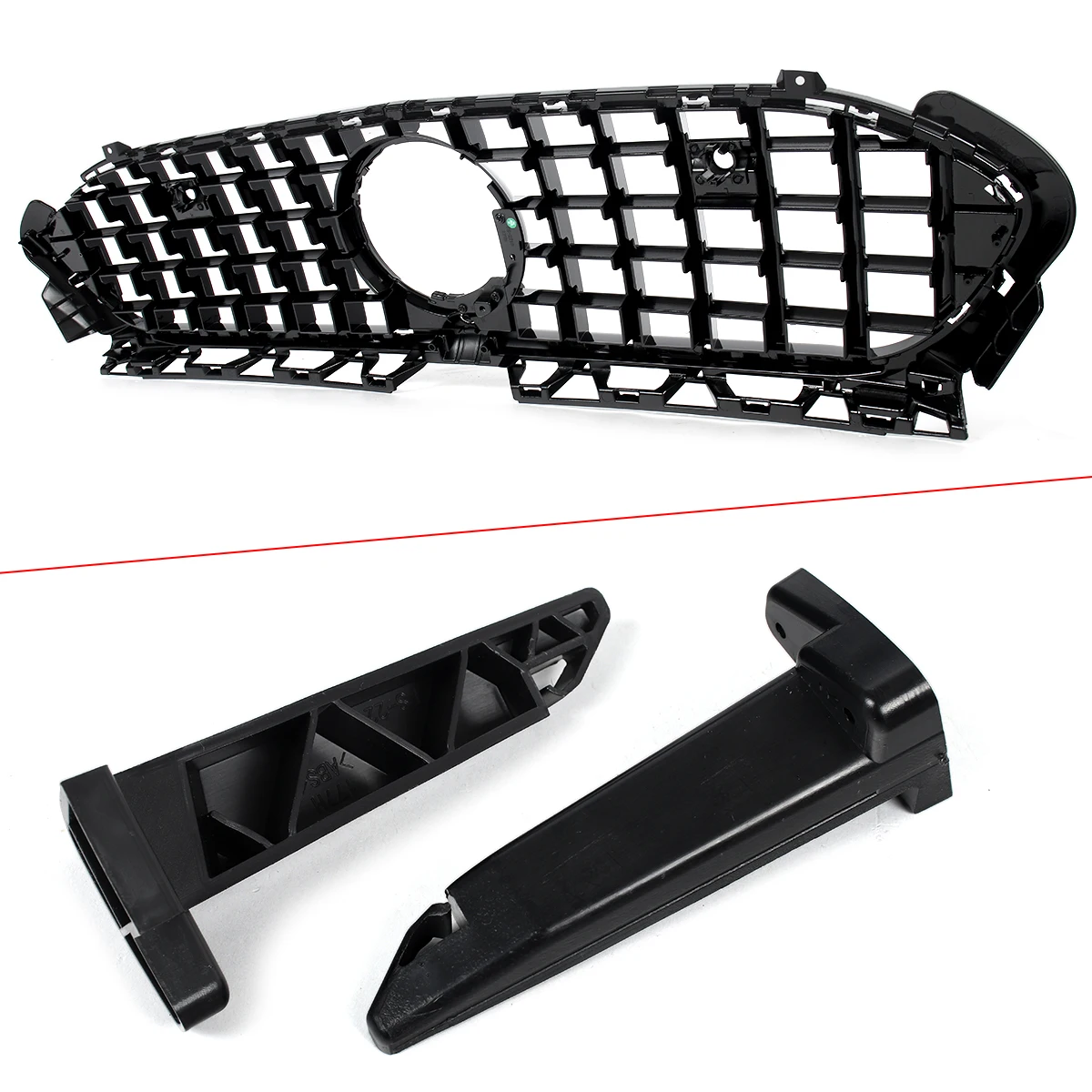 GT Style Front Bumper Grille Fits Mercedes Benz A-Class W177 AMG Line 2023-2024