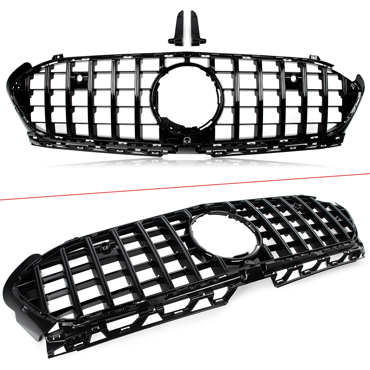 GT Style Front Bumper Grille Fits Mercedes Benz A-Class W177 AMG Line 2023-2024