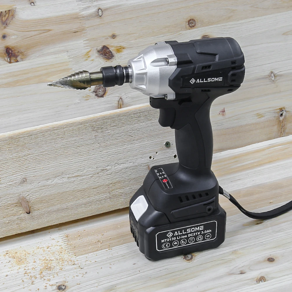 ALLSOME 1/2 in. Brushless Cordless 3-Speed Impact Wrench with 22mm Sleeve for 18V Makita Lithium Battery