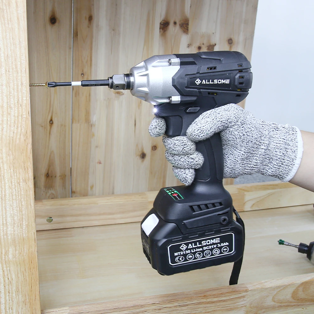 ALLSOME 1/2 in. Brushless Cordless 3-Speed Impact Wrench with 22mm Sleeve for 18V Makita Lithium Battery