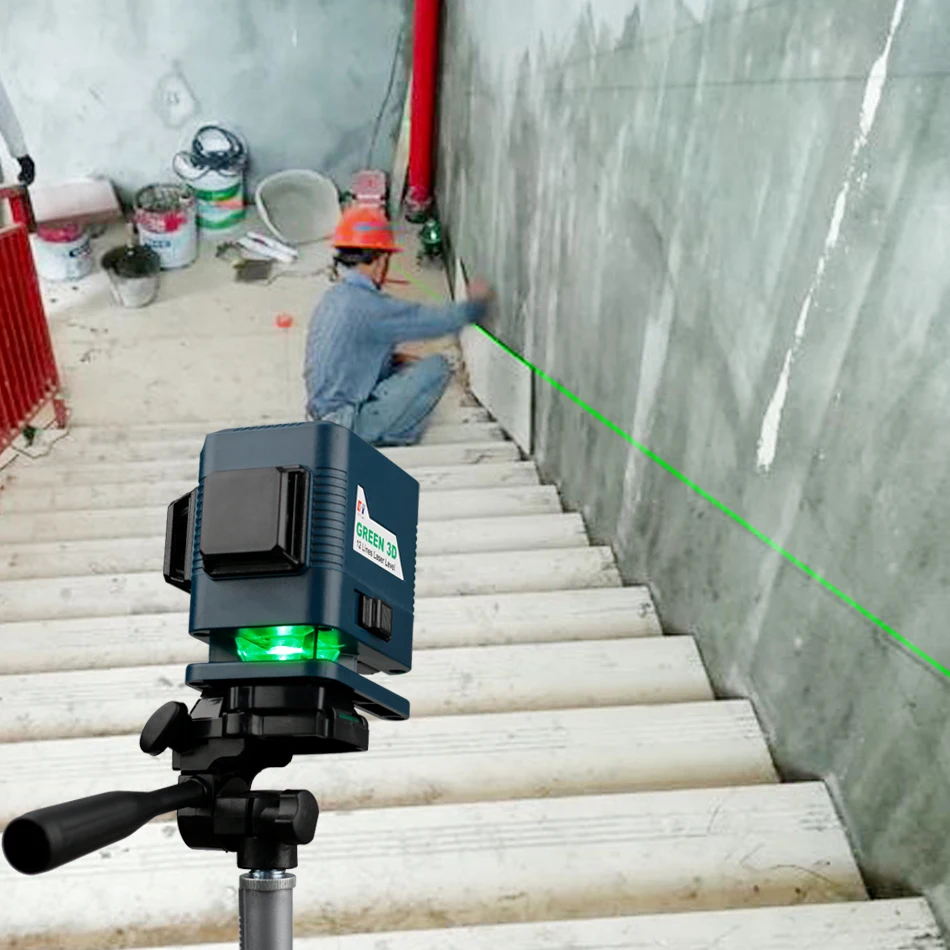 KaiTian Laser Level Self Leveling Battery Cross Vertical&Horizontal Powerful Remote Control Green 12 Lines Nivel Laser Level 360
