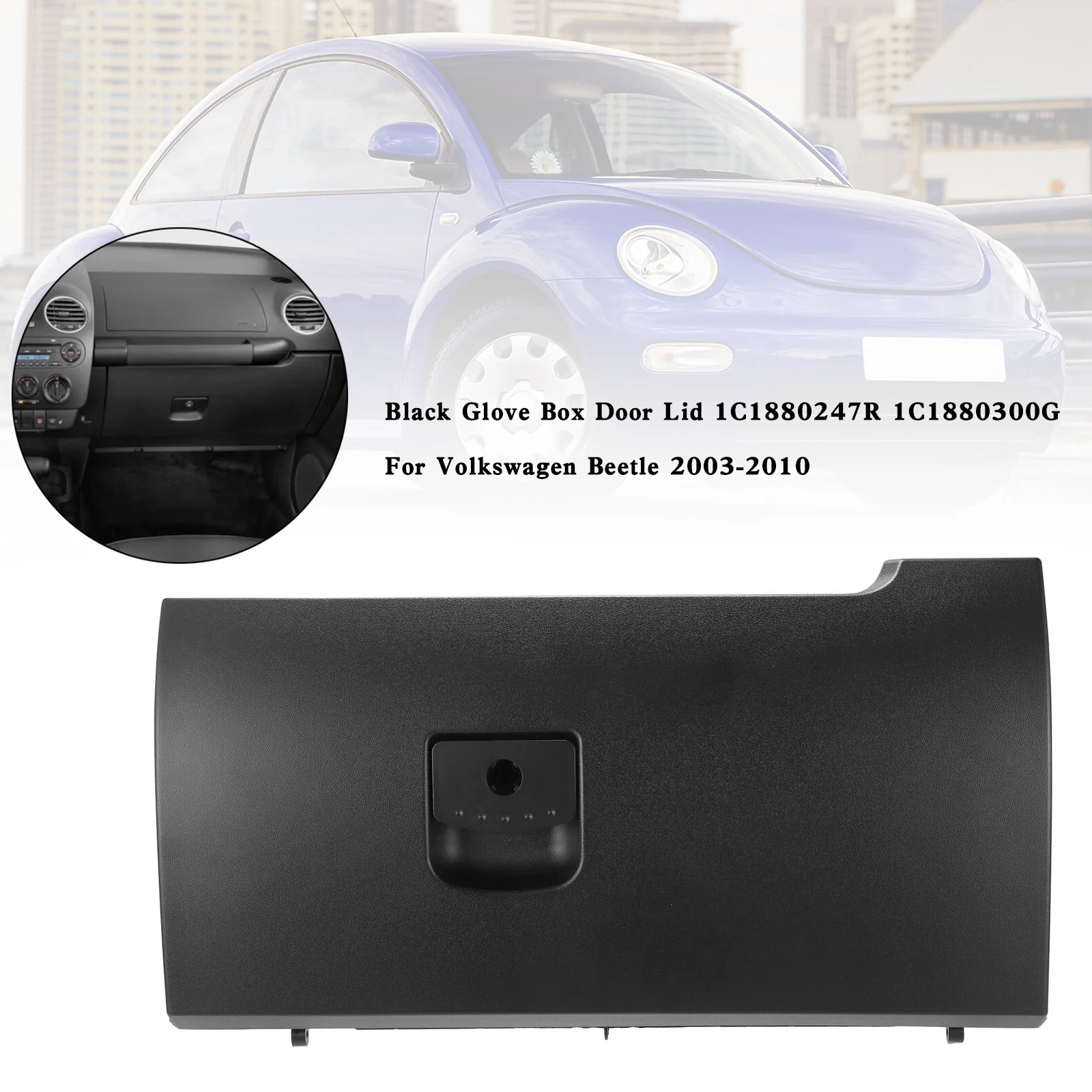 Areyourshop Black Glove Box Door Lid 1C1880247R 1C1880300G For Volkswagen Beetle 2003-2010