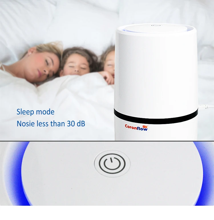 Desktop HEPA Air Purifier Low Noise Air Cleaner with Night Light GL-2103