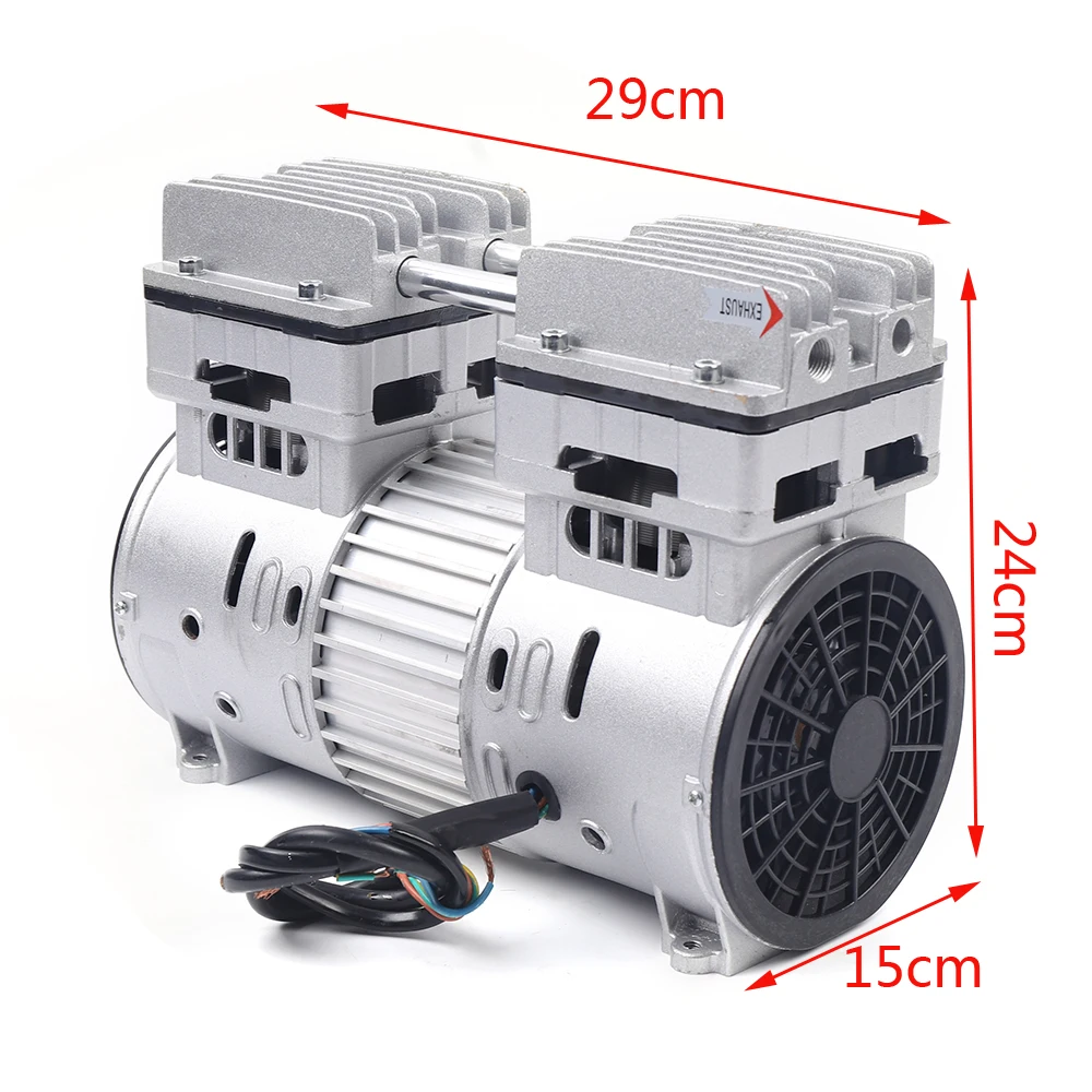 1400RPM 220V 125L/min 8 Bar Silent Compressed Air Compressor Head Oil Free Air Compressor Unit