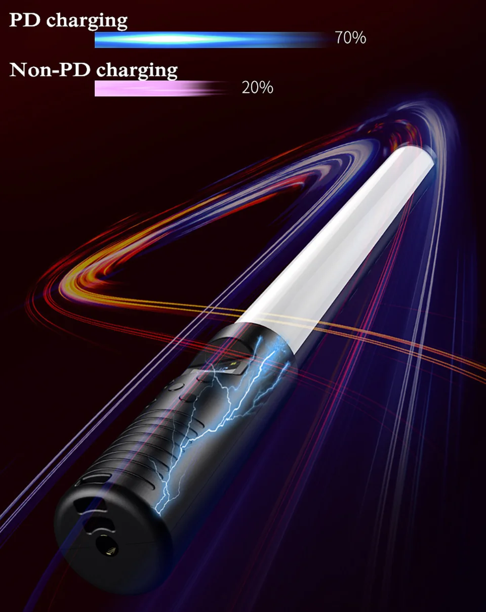 RGB Light Stick Wand With Tripod Stand Colorful LED Fill Light Handheld Flash Speedlight Photography Lighting Video Lamp Party