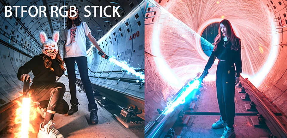 RGB Light Stick Wand With Tripod Stand Colorful LED Fill Light Handheld Flash Speedlight Photography Lighting Video Lamp Party