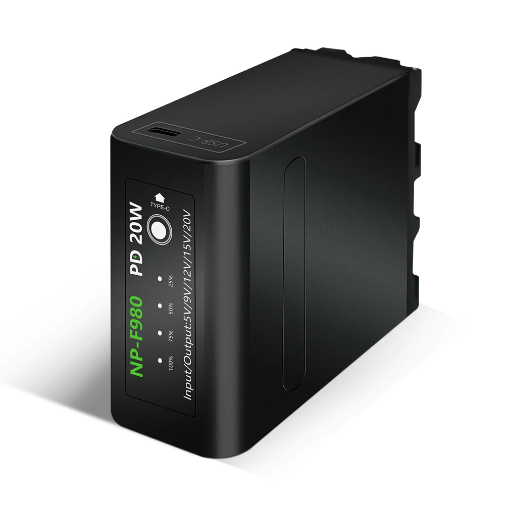 10800mAh NP-F980 NP F990 NP F980 F970 F960 Battery for Sony F960 F570 F750 F770 MC1500C PLM-100 CCD-TRV35 MVC-FD91 + USB Cable