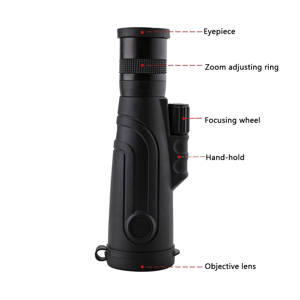 WG11 Zoom Monocular Telescope Camera 8-20x50 High Power Long Range Monoculars Waterproof Hunting Telescope For Camping Travel
