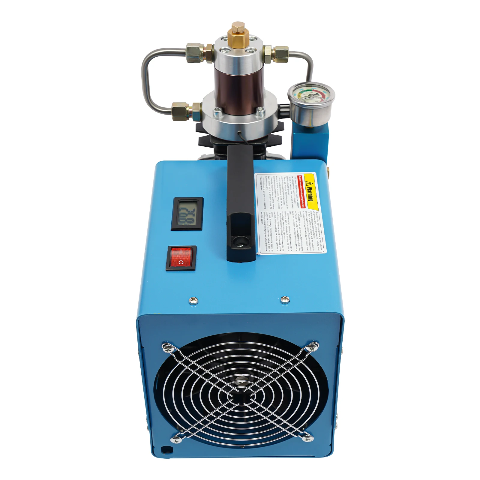 1800W 220V Portable Electric High Pressure Air Pump 0-30MPa, Water+Air Cooling Asynchronous Motor Inflator with Water-Oil Separator for Garage Workshop