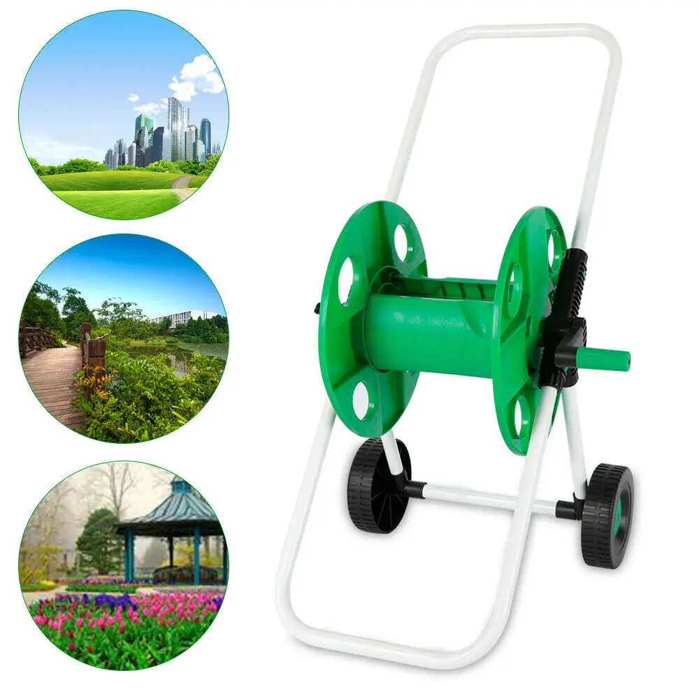 Moving Assistant Water Pipe Frame Watering Flower Winding Lightweight Hose Reel Shaft Tray for Gardens and Farms