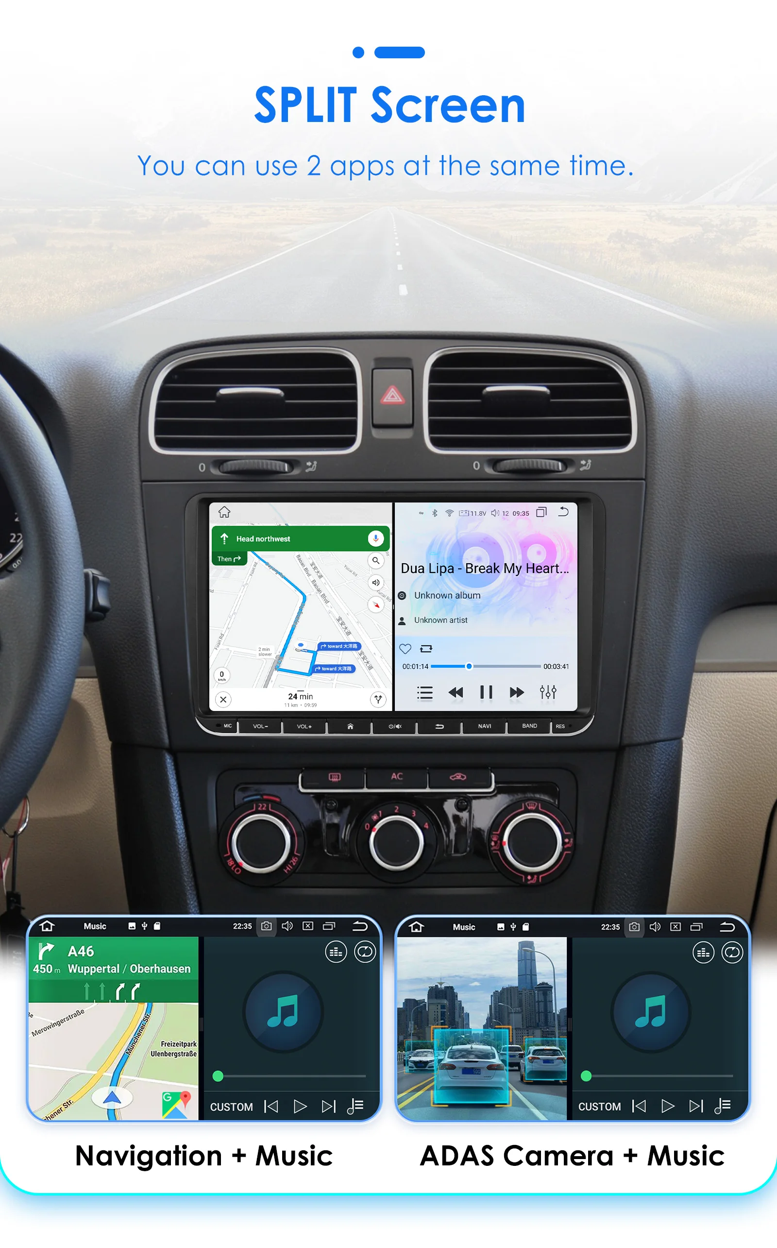 9" 2Din Android12 Car Radio For Volkswagen VW Passat B6 B7 T5 Tiguan Touran GOLF POLO Car Multimedia GPS 4G Carplay Autoradio