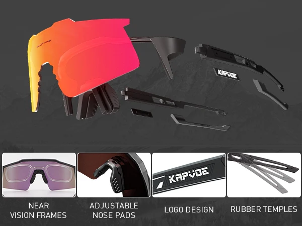 Kapvoe Outdoor Cycling Sunglasses Women Sports Running Mountain Eyewear Men MTB Road Driving Bicycle Glasses Bike UV400 Goggles