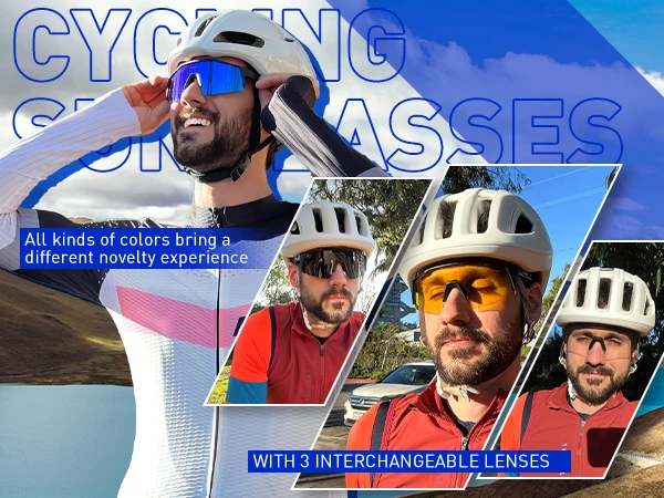 Kapvoe Outdoor Cycling Sunglasses Women Sports Running Mountain Eyewear Men MTB Road Driving Bicycle Glasses Bike UV400 Goggles