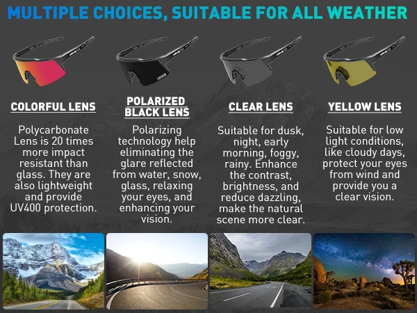 Kapvoe Outdoor Cycling Sunglasses Women Sports Running Mountain Eyewear Men MTB Road Driving Bicycle Glasses Bike UV400 Goggles