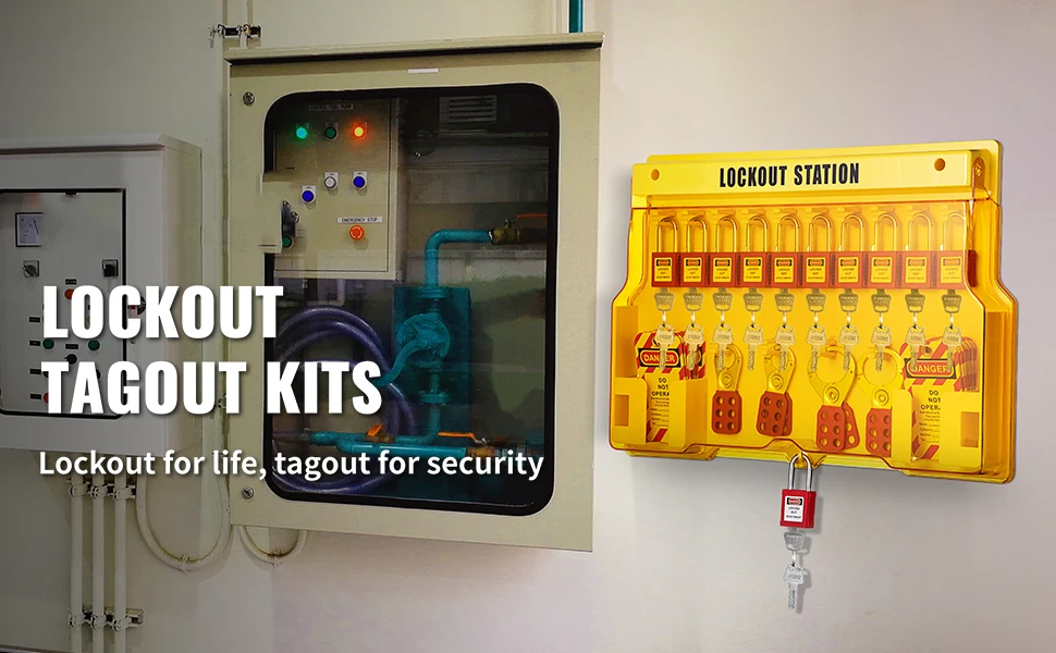 SucceBuy 26/58 PCS Lockout Tagout Kits 46 Electrical Safety Loto Kit 53PCS Industrial Includes Padlocks Personal Lockout Station