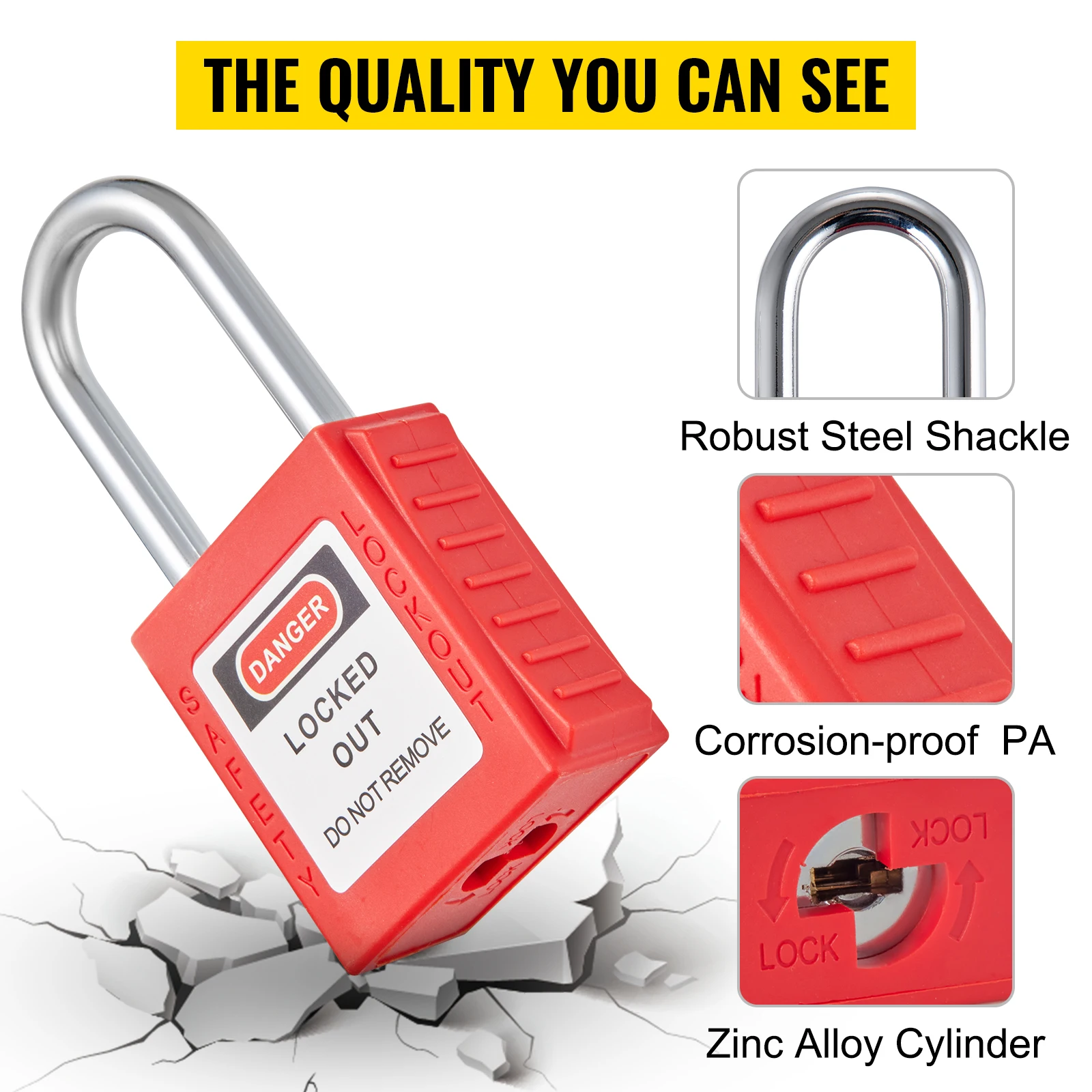 SucceBuy 26/58 PCS Lockout Tagout Kits 46 Electrical Safety Loto Kit 53PCS Industrial Includes Padlocks Personal Lockout Station