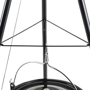 Hungarian Goulash Kettle, 10 Litres, Enamelled,151cm Telescopic Tripod Frame,Chain Height Adjustment, Soup Pot with Lid, Goulash