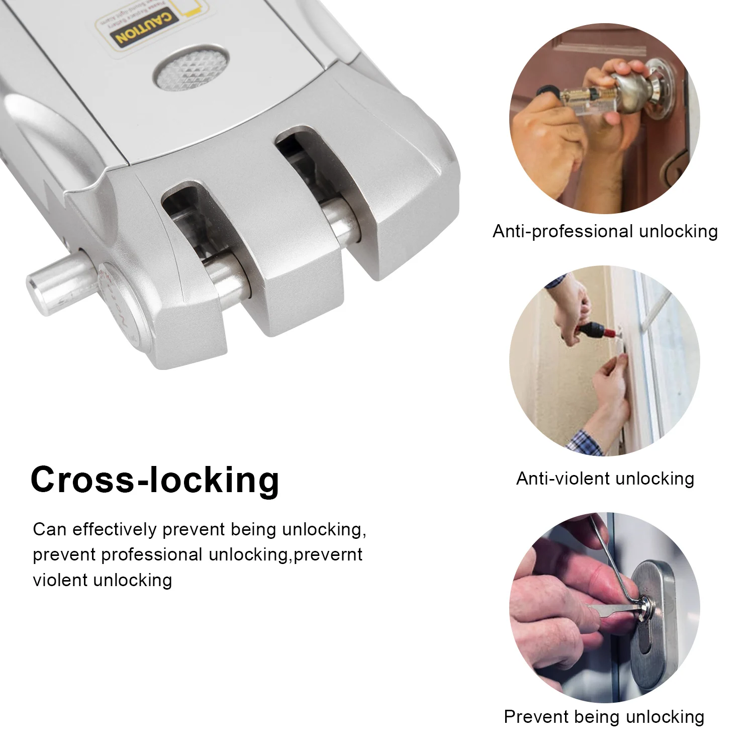 Wafu 019 Door Lock WiFi Smart Lock Remote Control Locks Electronic Wireless Keyless Door Locks Dealbolt Lock