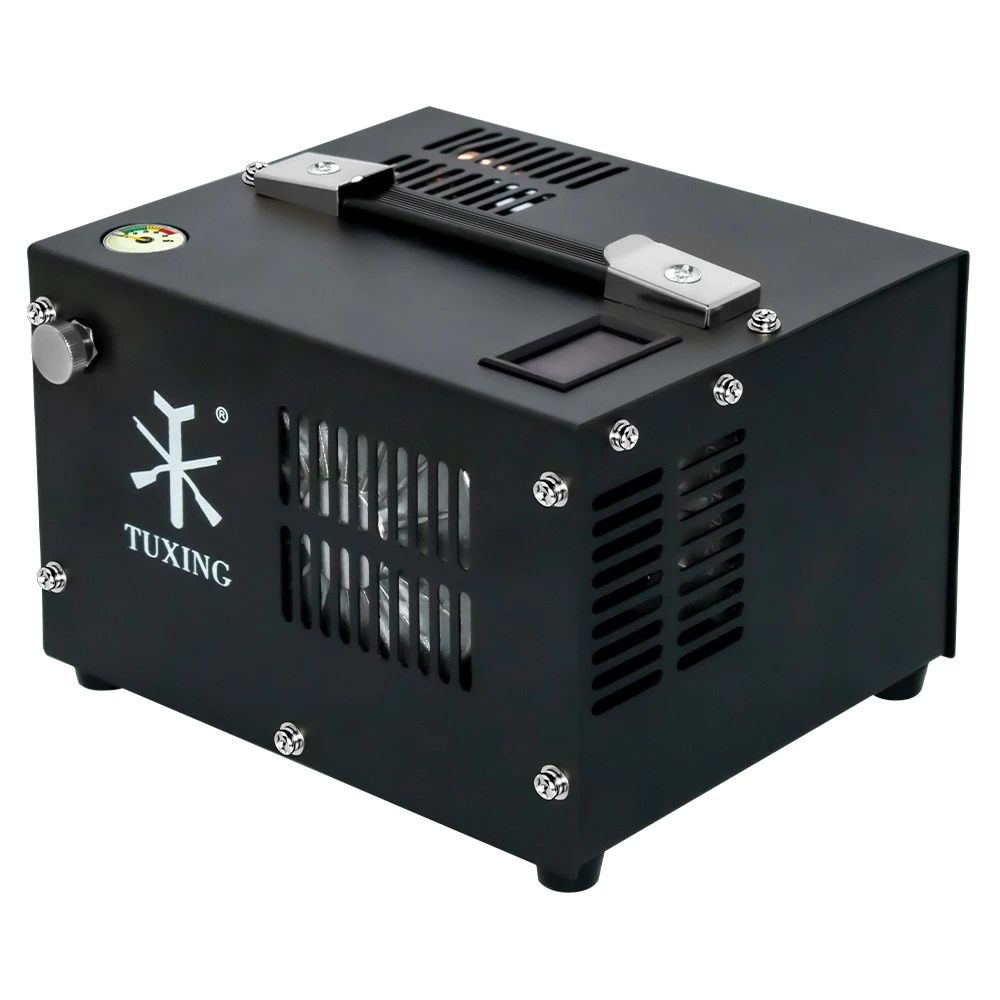 TUXING TXES061 4500Psi 300Bar 12V Portable PCP Air Compressor High Pressure Car Pump with Transformer Diving Inflator Tyres