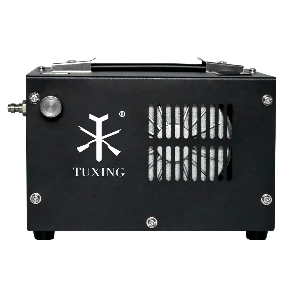 TUXING TXES061 4500Psi 300Bar 12V Portable PCP Air Compressor High Pressure Car Pump with Transformer Diving Inflator Tyres