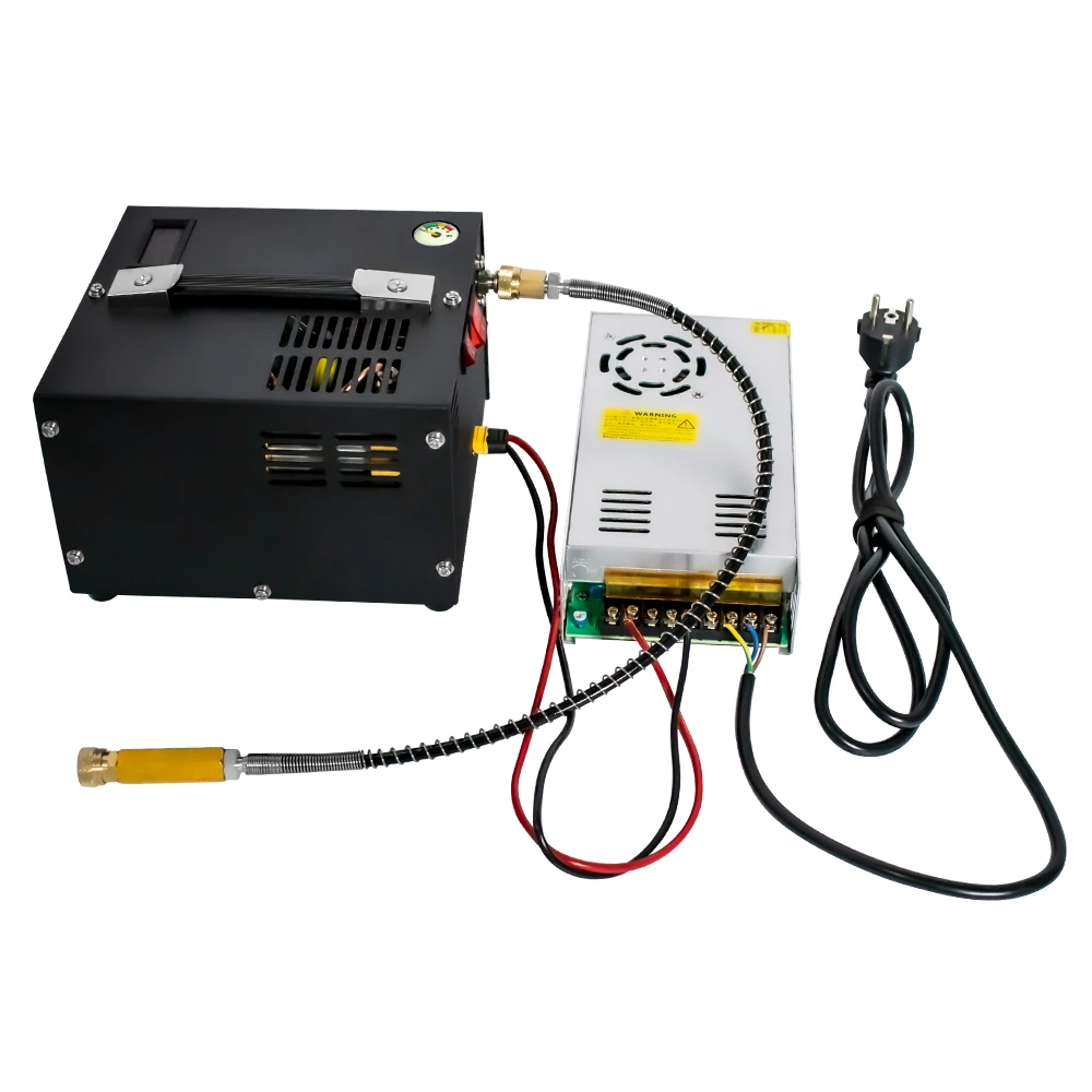 TUXING TXES061 4500Psi 300Bar 12V Portable PCP Air Compressor High Pressure Car Pump with Transformer Diving Inflator Tyres