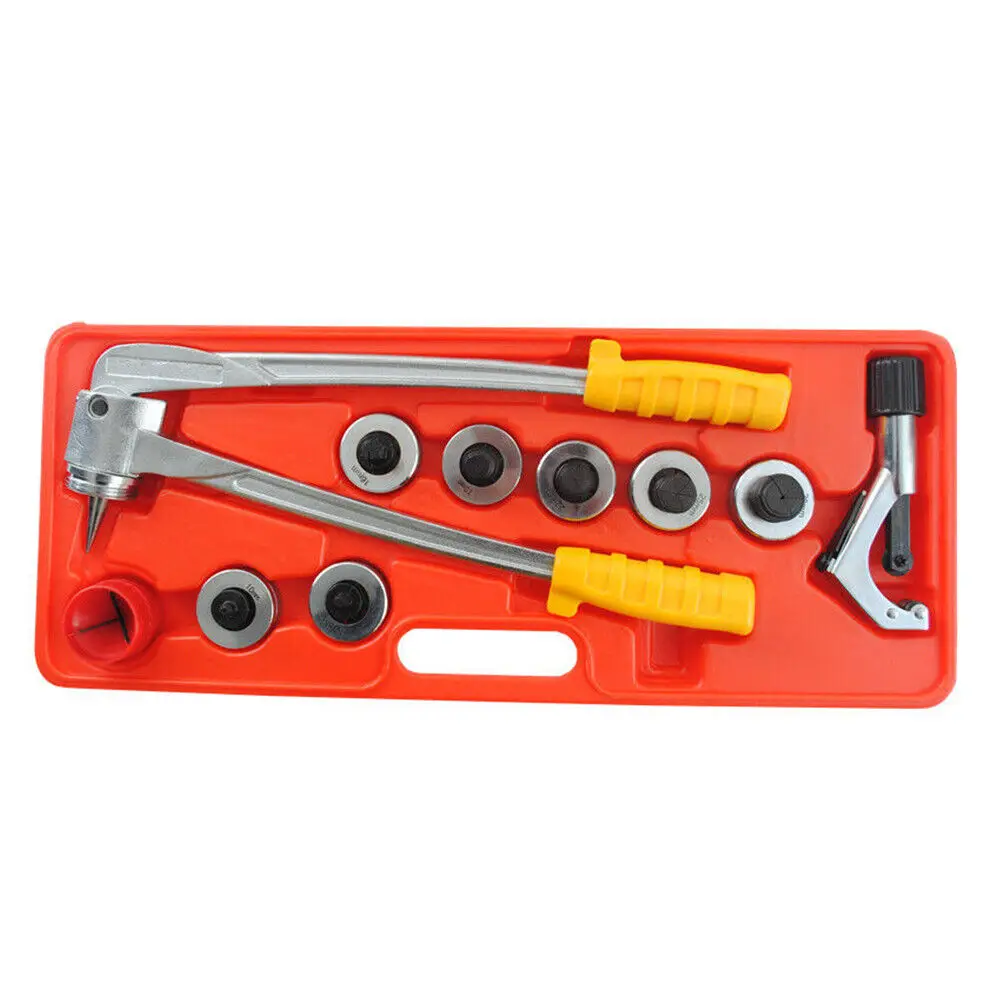 Pipe Expander Tool With Tube Cutter 7 Heads 10-28mm Pipe Crimping Manual Pliers Metal Tube Expansion Tool Kit