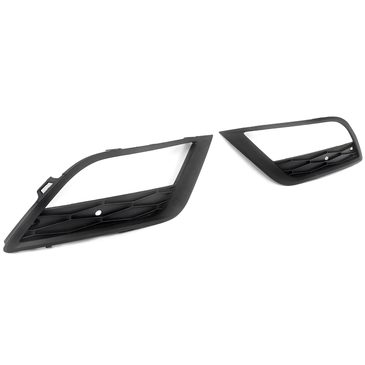 FOR 2012-2016 SEAT IBIZA FRONT BUMPER FOG LIGHT GRILLE COVER BLACK LEFT+RIGHT UK
