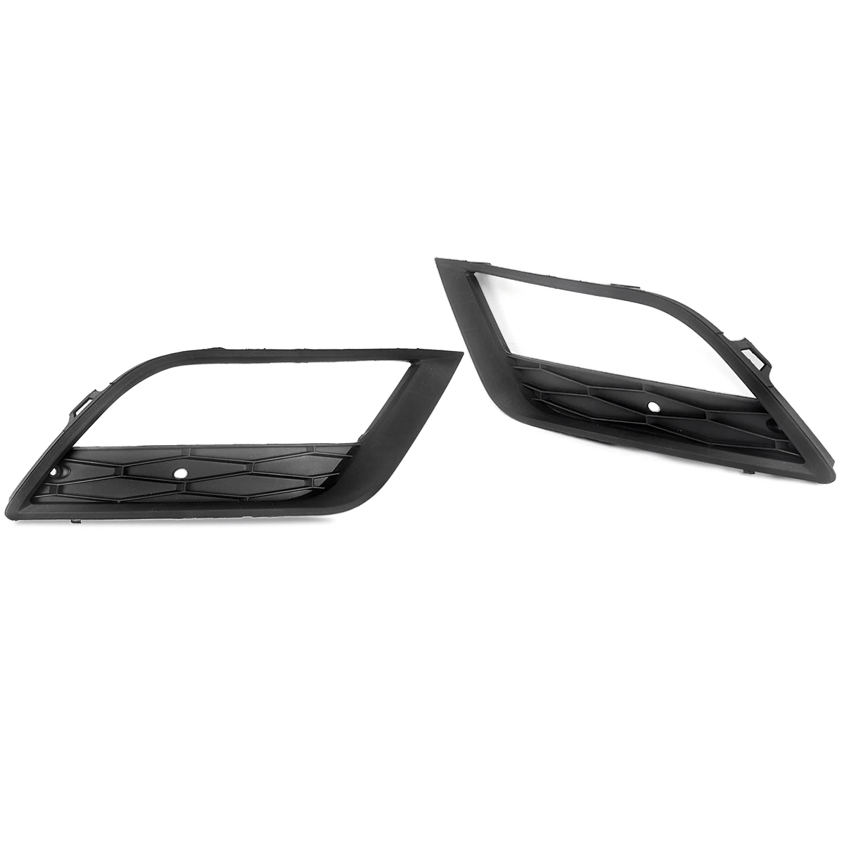 FOR 2012-2016 SEAT IBIZA FRONT BUMPER FOG LIGHT GRILLE COVER BLACK LEFT+RIGHT UK