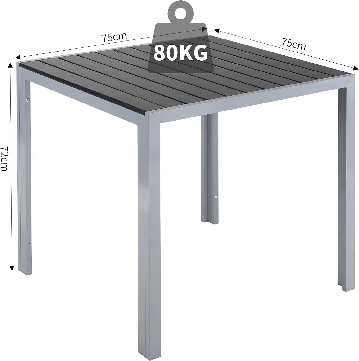 3Pcs Patio Dining Set, Outdoor Table and Chair Set Garden Backyard Poolside Deck with 2 Textilene Chairs,Adjustable Folding Back