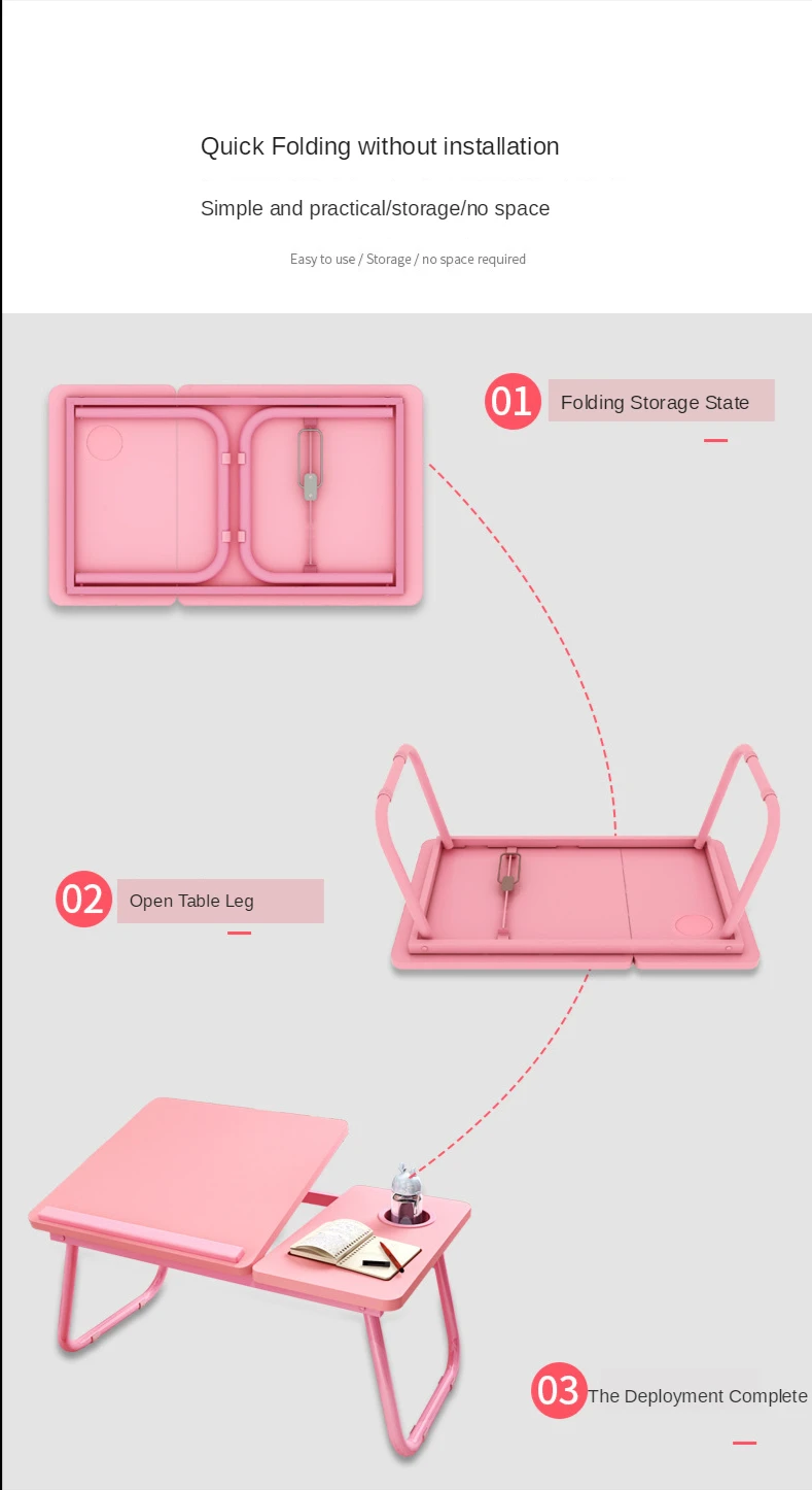 Laptop Table Simple Computer Desk With Fan For Bed Sofa Folding Adjustable Laptop Desk On The Bed