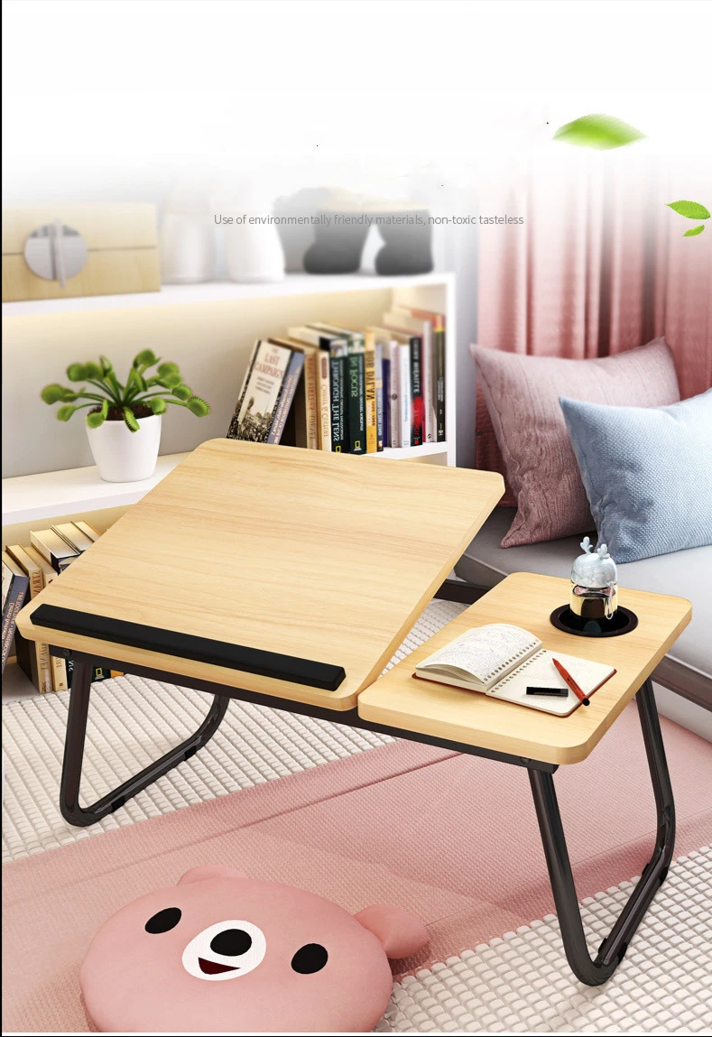 Laptop Table Simple Computer Desk With Fan For Bed Sofa Folding Adjustable Laptop Desk On The Bed