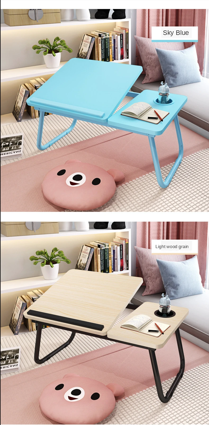 Laptop Table Simple Computer Desk With Fan For Bed Sofa Folding Adjustable Laptop Desk On The Bed