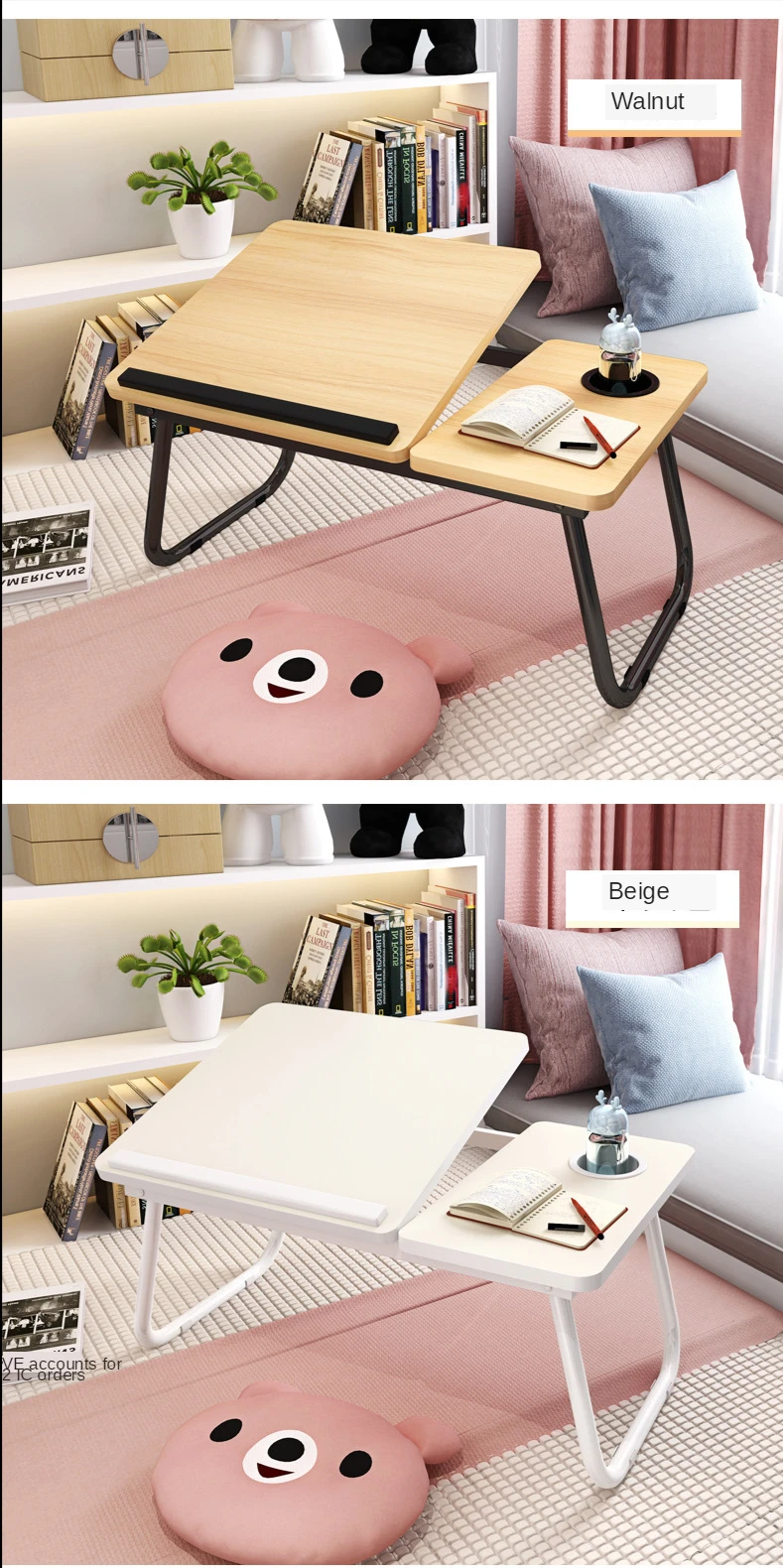 Laptop Table Simple Computer Desk With Fan For Bed Sofa Folding Adjustable Laptop Desk On The Bed