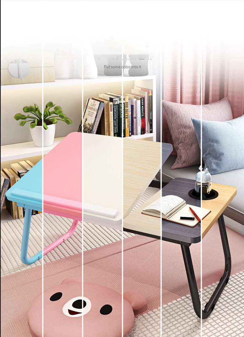 Laptop Table Simple Computer Desk With Fan For Bed Sofa Folding Adjustable Laptop Desk On The Bed