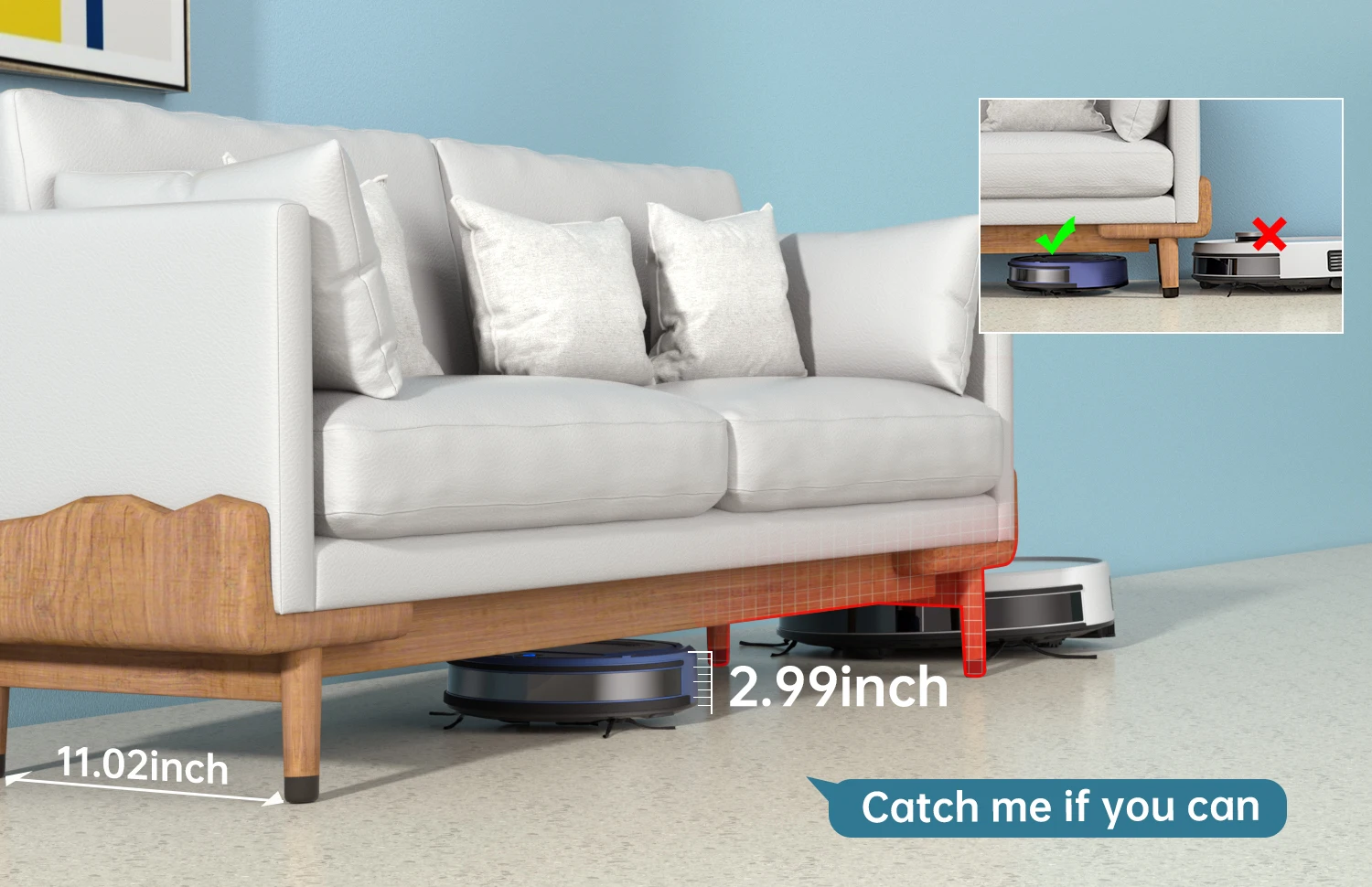 OKP K2 Robot Vacuum Cleaner,2000Pa Powerful Suction, 120Mins Runtime, Automatic Self-Charging, Wi-Fi/App/Alexa Contro