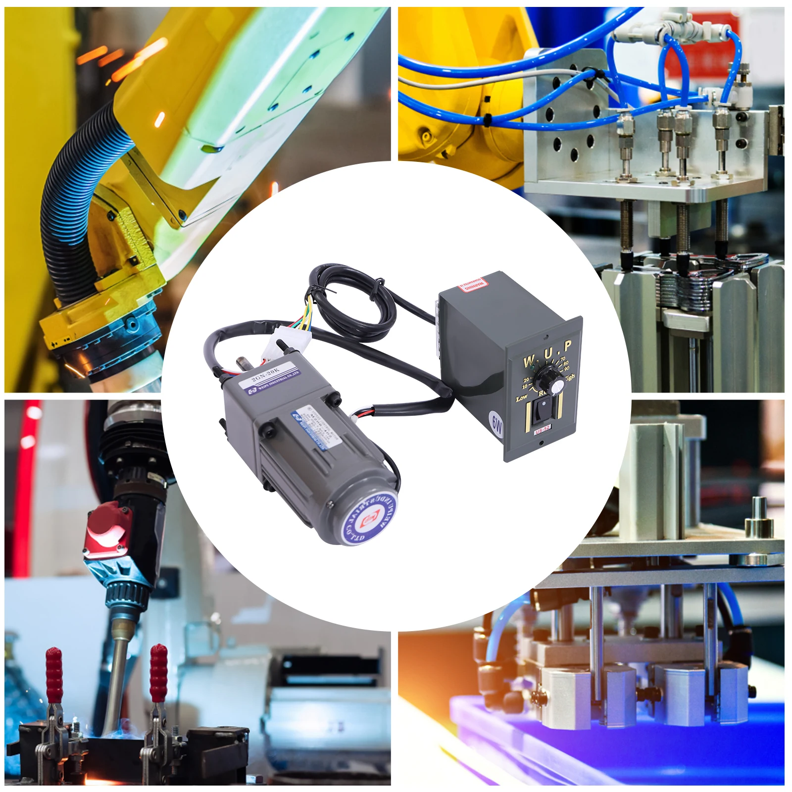 220V Motor Speed Controller, Speed Adjustable Regulator Gear Motor (20k) 6W 20K Speed Control Motor And Speed Governor - 220V