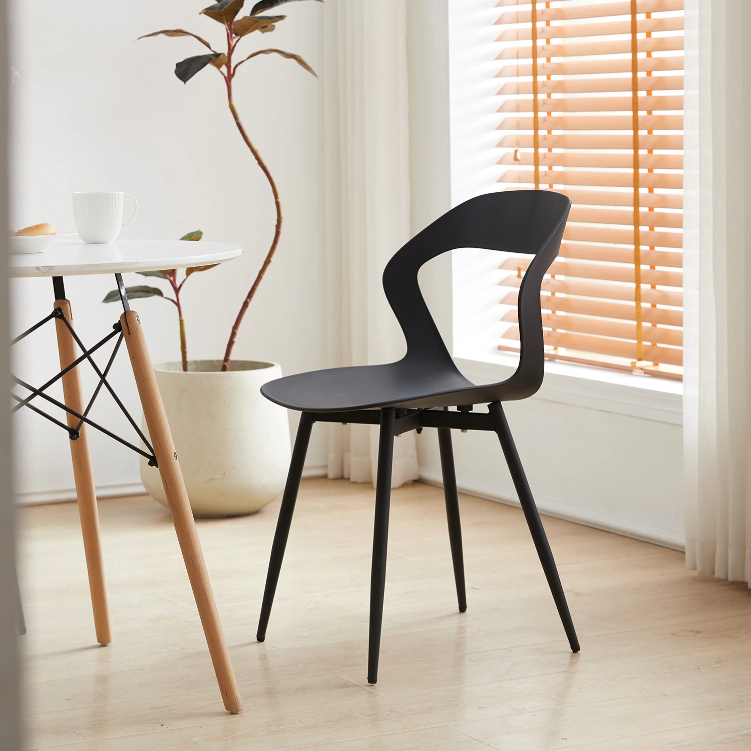 EGOONM Set of 4 Scandinavia Dining Chairs for Dining Room Furniture Chair Nordic Designer Creative Household Backrest Chairs