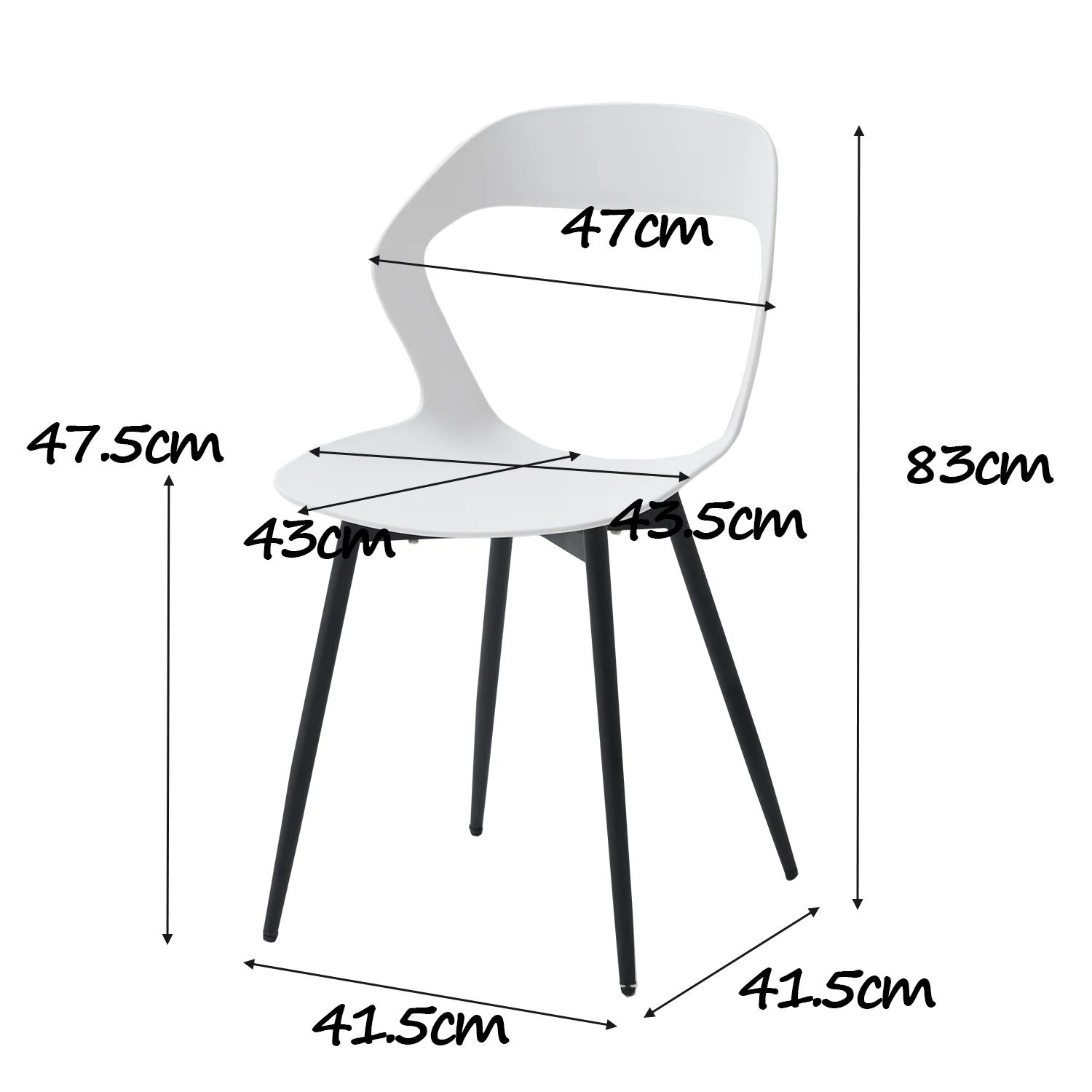 EGOONM Set of 4 Scandinavia Dining Chairs for Dining Room Furniture Chair Nordic Designer Creative Household Backrest Chairs