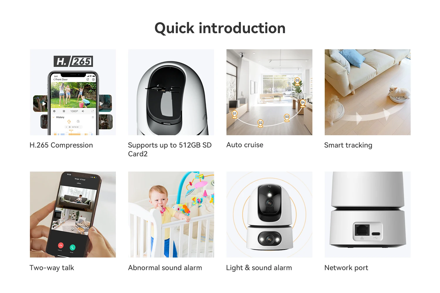IMOU Ranger dual Pro 10MP Indoor Wifi PTZ Security Camera with One-touch Video Call AI Human & Pet Detection Two-Way Audio for Baby Monitor